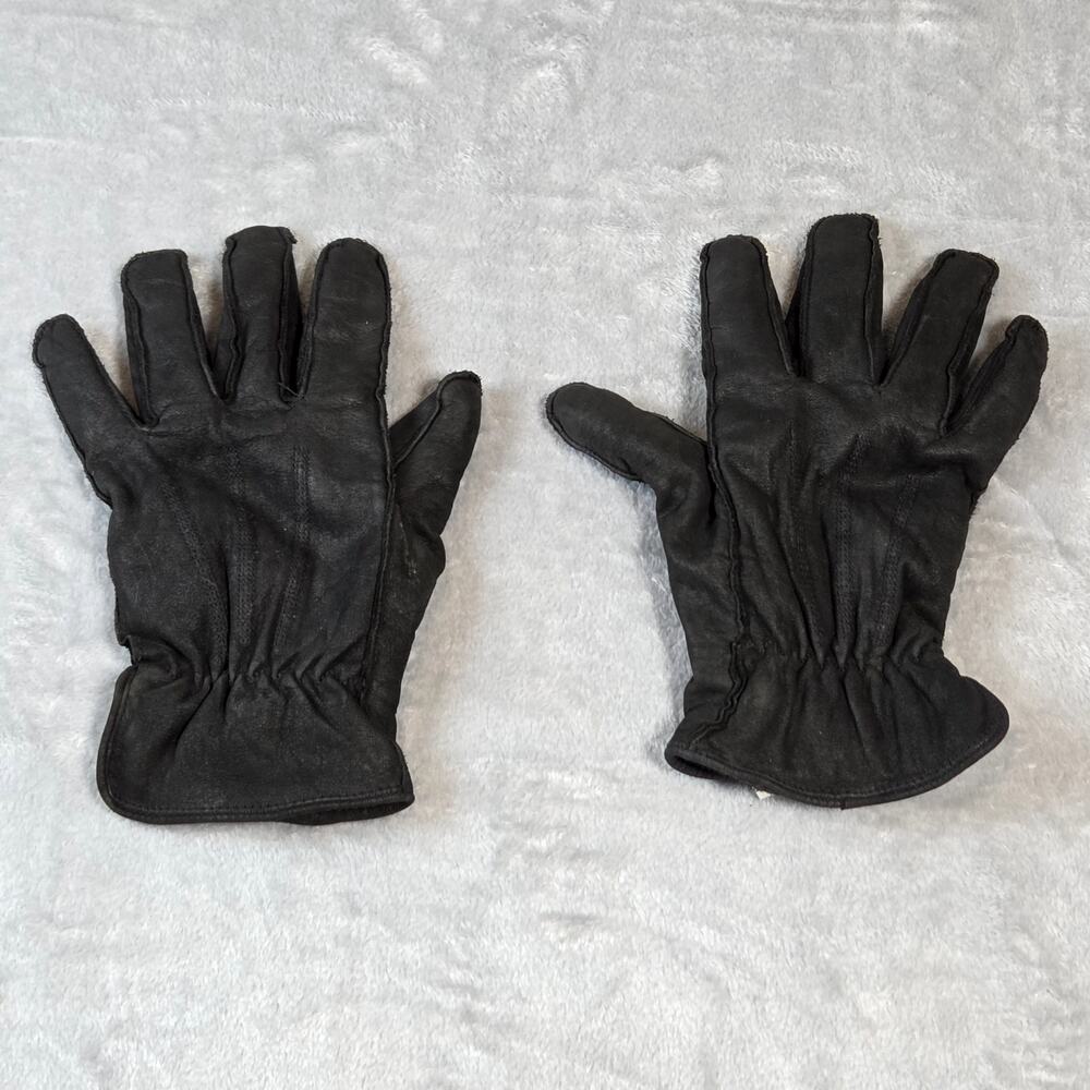Vintage‎ poly lined Leather Gloves Mens